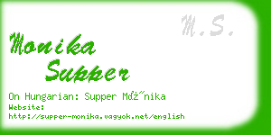 monika supper business card